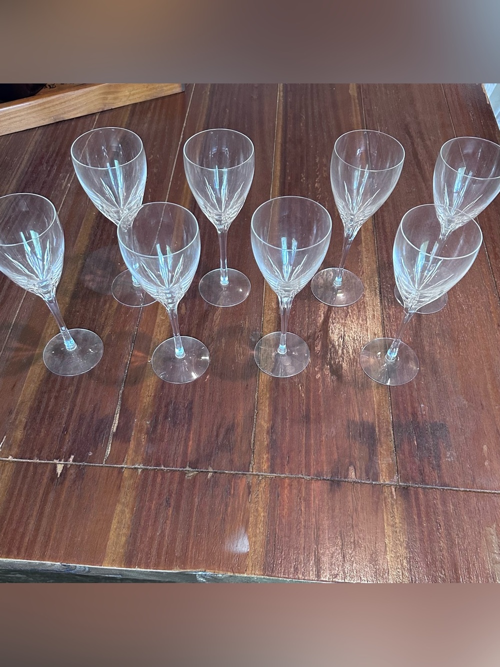 Lenox Firelight Clear Crystal Wine Glasses Set of 8